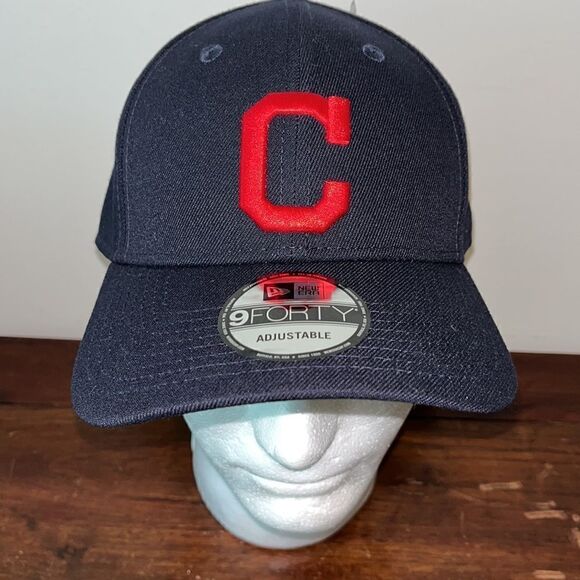 New Cleveland Indians Guardians BIG “C” sewn Pro Model adjustable baseball cap - Picture 1 of 4
